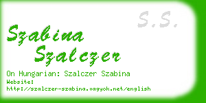 szabina szalczer business card